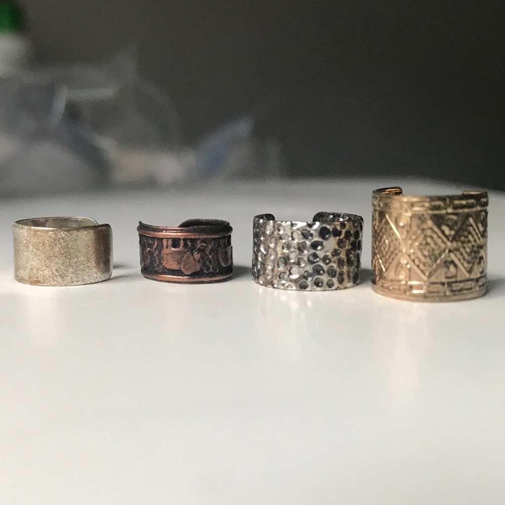 Ear cuffs and earrings
